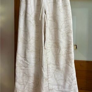 Women's Cream Printed Jogger Pants